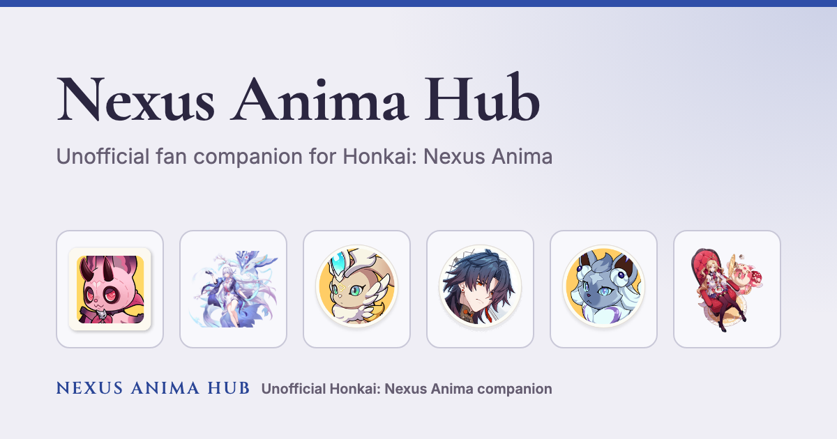 Nexus Anima Hub - Anima, Animasters & Beta Guide